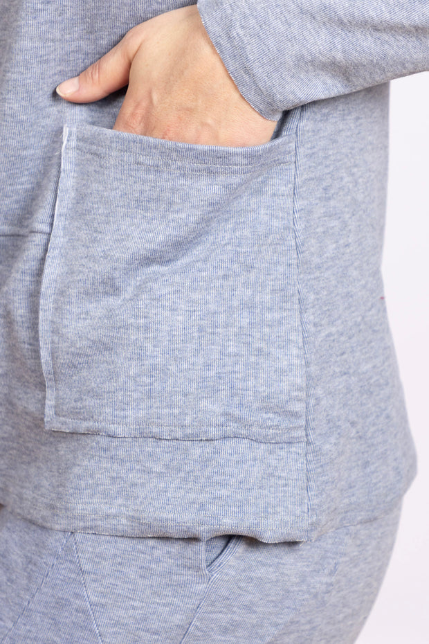 Mock Neck Pullover Sky