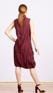 Zip Back Dress Wine