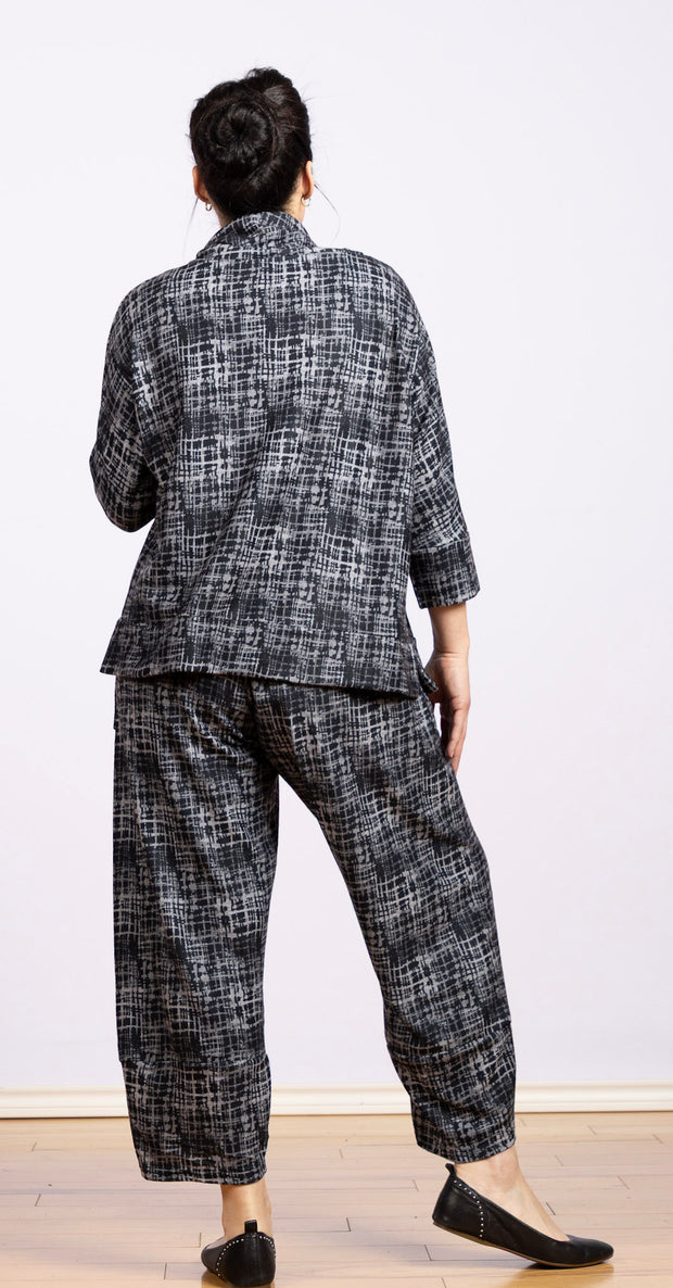 Fleece Pant Black Print