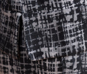 Cowl Fleece Pullover Black Print