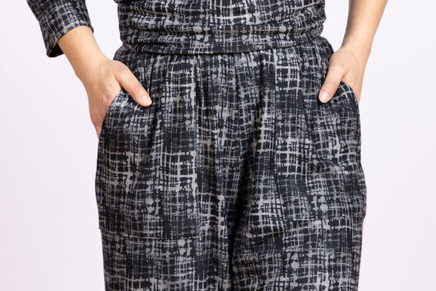 Fleece Pant Black Print