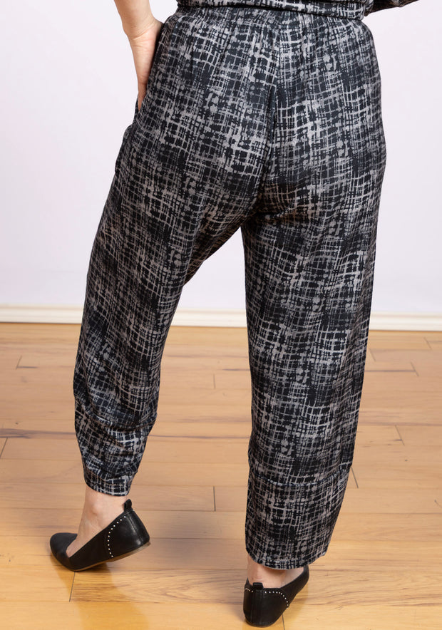 Fleece Pant Black Print