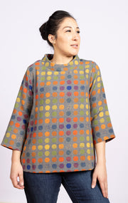 Dot Top Orange, 3/4 Sleeve