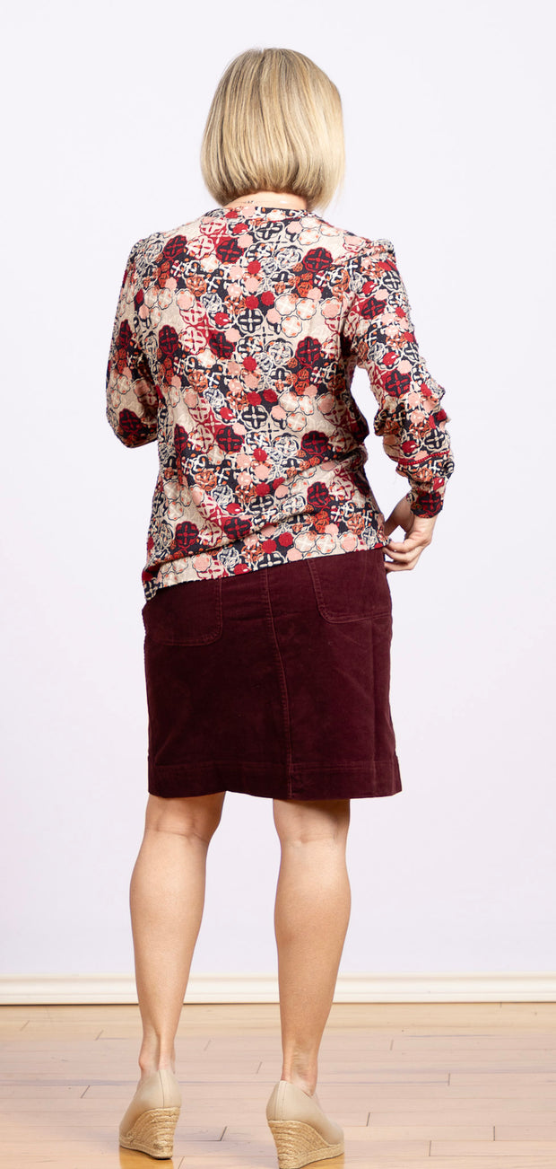 Paloma Top Red Multi