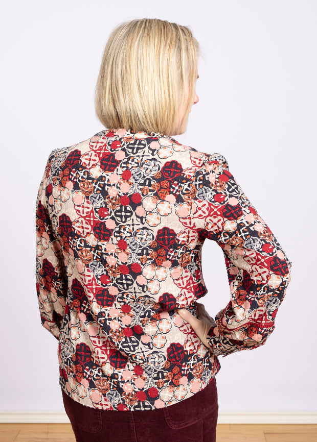 Paloma Top Red Multi