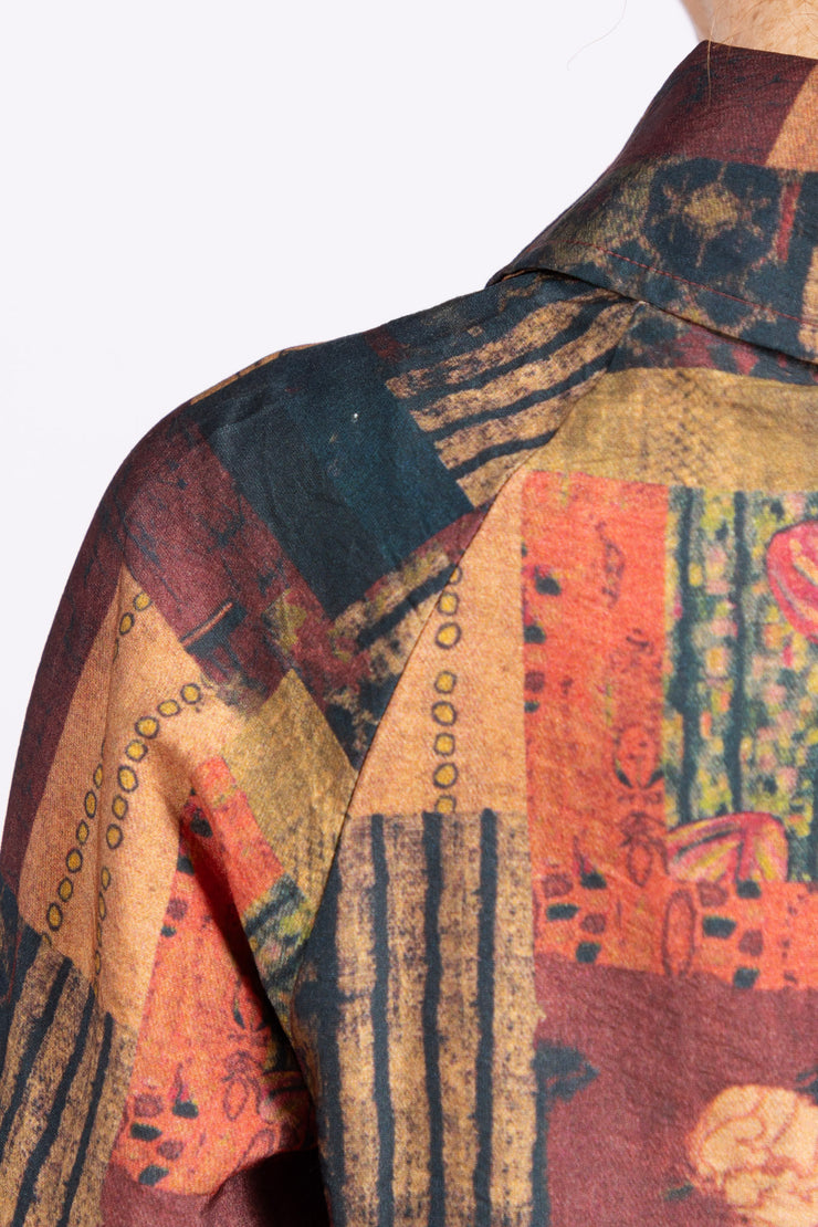 Short Jacket Wine Print