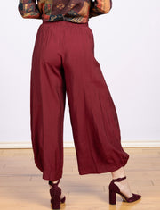 Solid Lantern Pant Wine