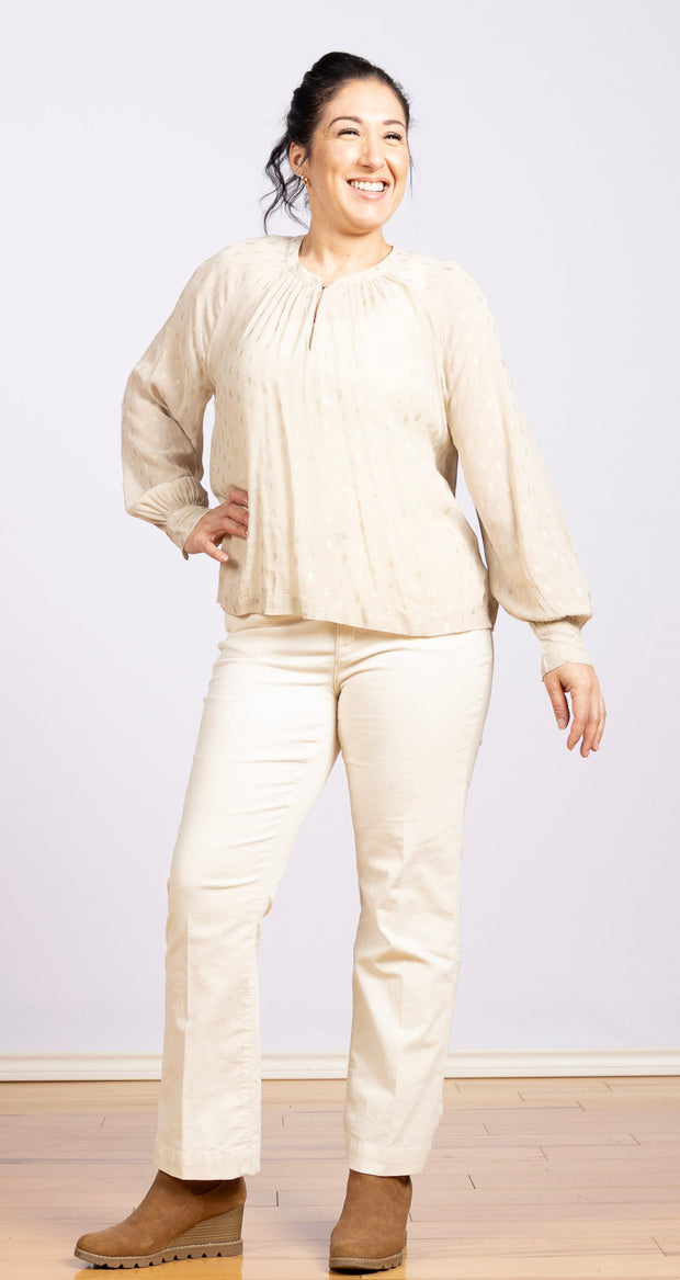 Charlene Corduroy Pants Ivory