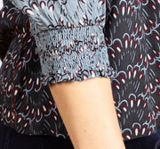 May Mixed Print Top Blue Multi