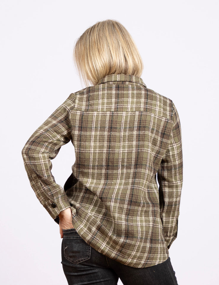Flannel Button Down Olive