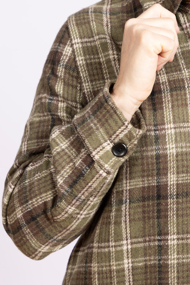 Flannel Button Down Olive