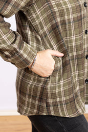 Flannel Button Down Olive