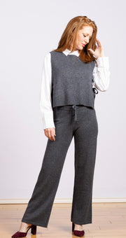 Wide Leg Sweatpant Charcoal