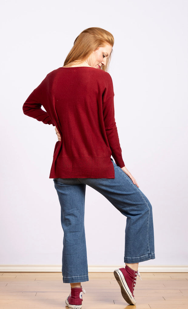 Dolman Sleeve Sweater Ruby