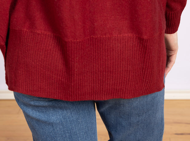 Dolman Sleeve Sweater Ruby