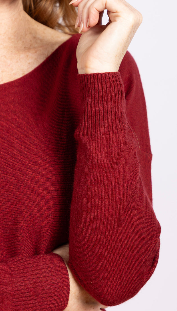 Dolman Sleeve Sweater Ruby