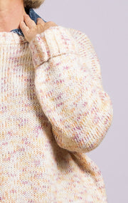 Josef Marled Crew Pure Snow Marl