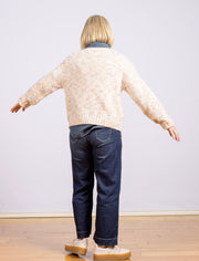 Josef Marled Crew Pure Snow Marl