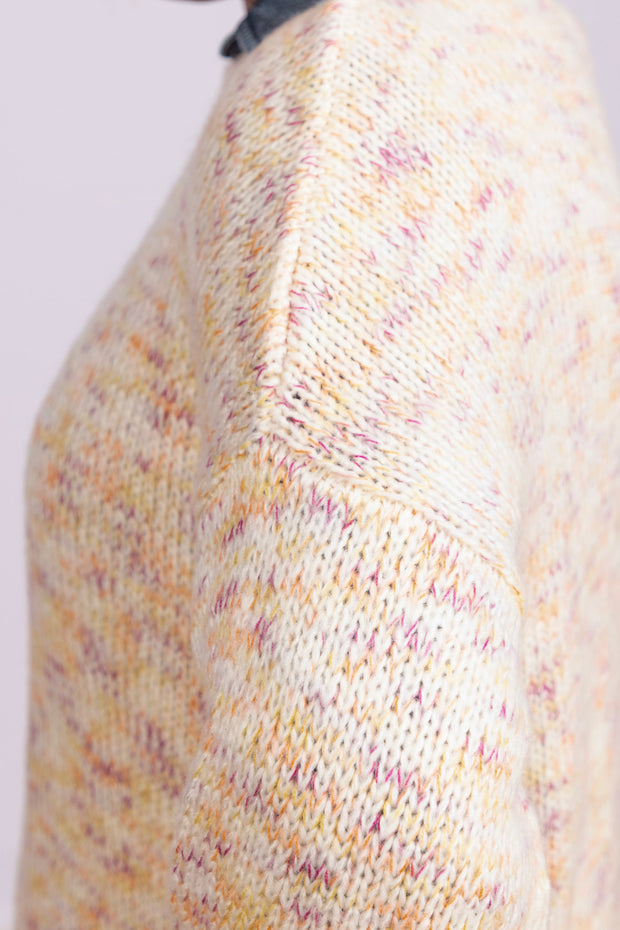 Josef Marled Crew Pure Snow Marl