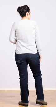 Clara Sparkle Top Long Sleeve Ivory