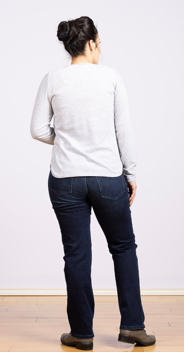 Clara Sparkle Top Long Sleeve Ivory