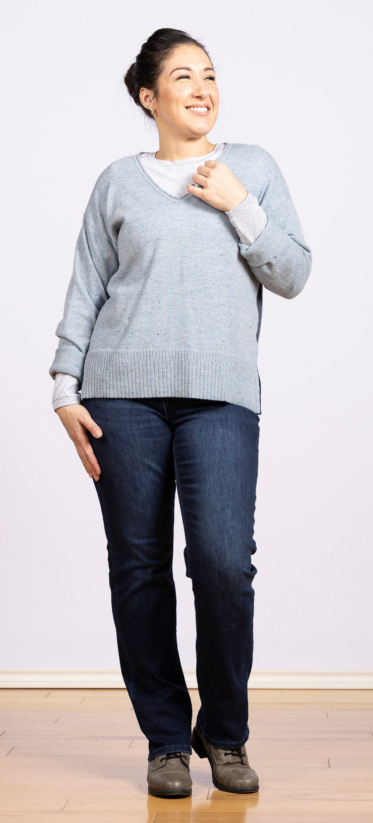 Clara Sparkle Top Long Sleeve Ivory