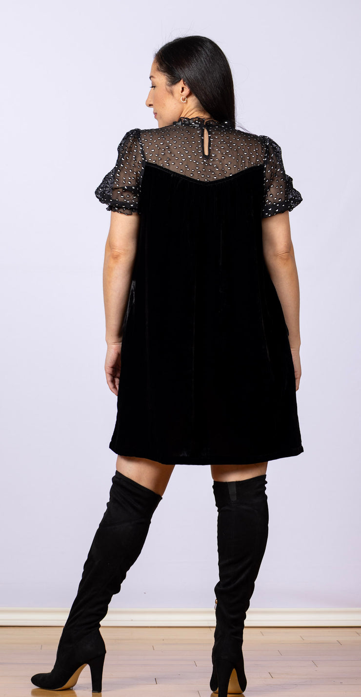 Lea Velvet Dress Pure Blue