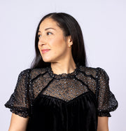 Lea Velvet Dress Pure Blue