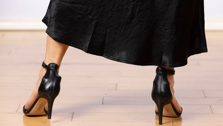 Sleek Bias Maxi Skirt Black