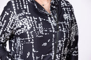 Side Zip Jacket Black Print