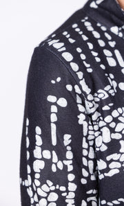 Side Zip Jacket Black Print