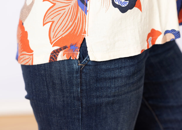 Sophie Blouse Navy Multi