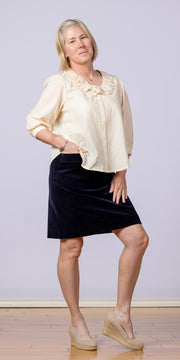 Jamie Ruffle Blouse Ecru