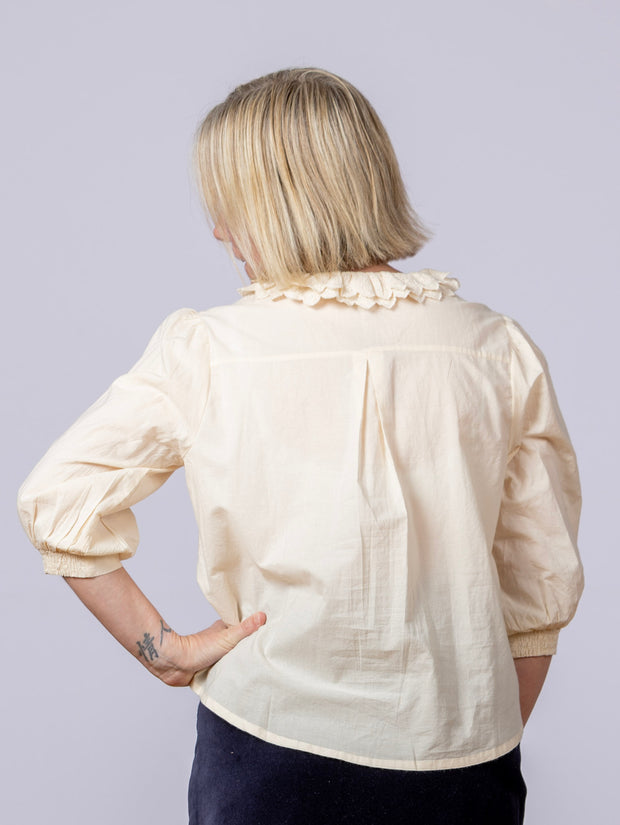 Jamie Ruffle Blouse Ecru