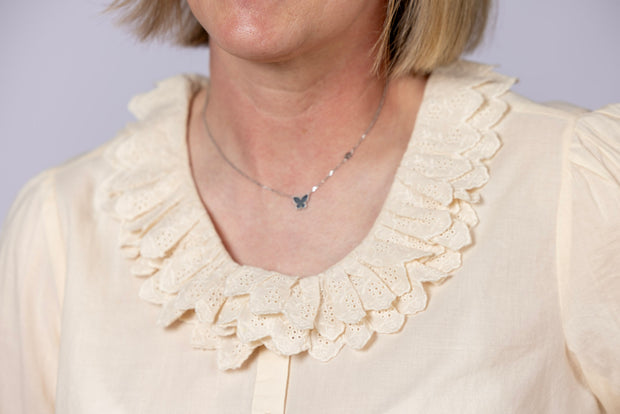 Jamie Ruffle Blouse Ecru