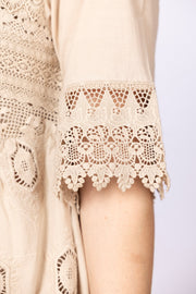 Treasured Lace Tunic Dress Antique