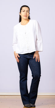 Ariel's Eyelet Blouse White