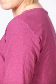 3/4 Boatneck Tee Rhubarb