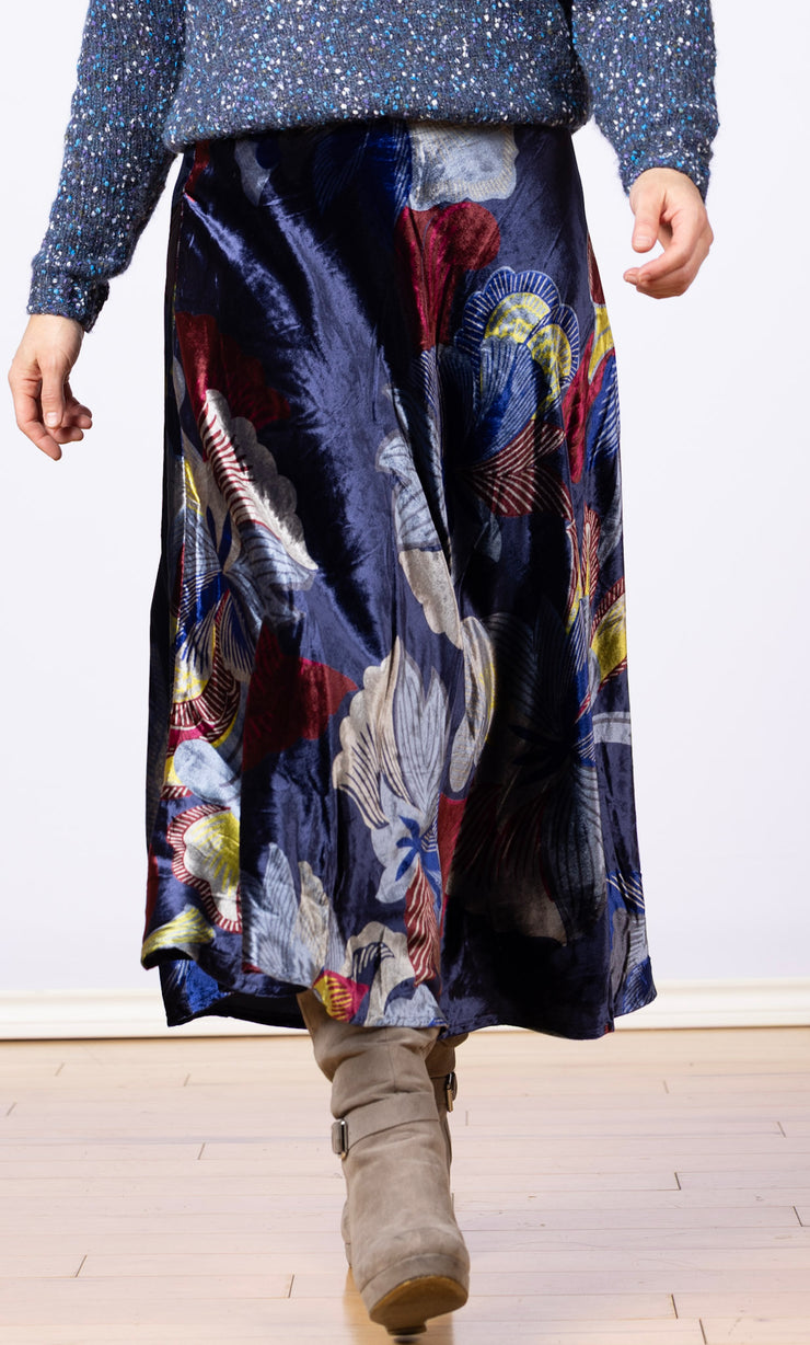 Hope Skirt Navy Multi, Maxi