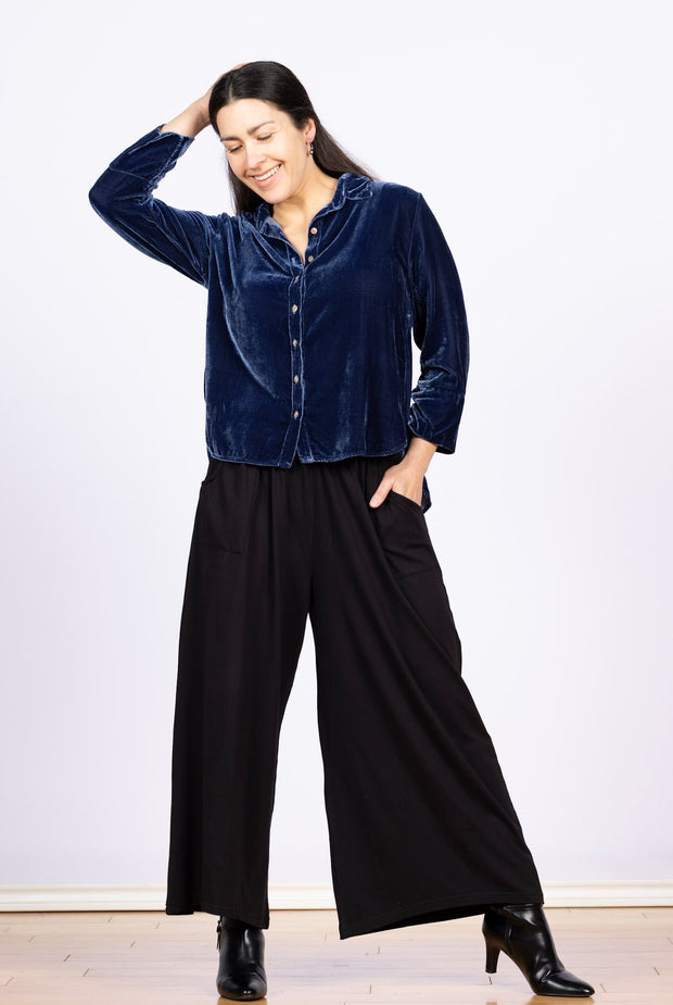 Crop Velvet Easy Shirt Tidal