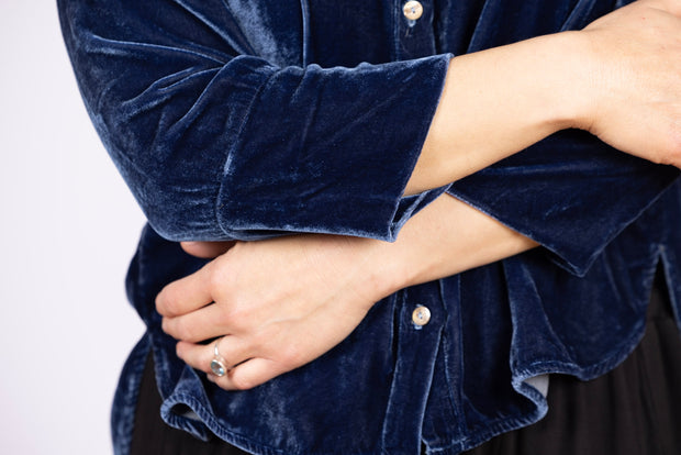 Crop Velvet Easy Shirt Tidal