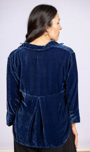 Crop Velvet Easy Shirt Tidal