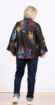 Splatter Paint Jacket Tulip Sleeve