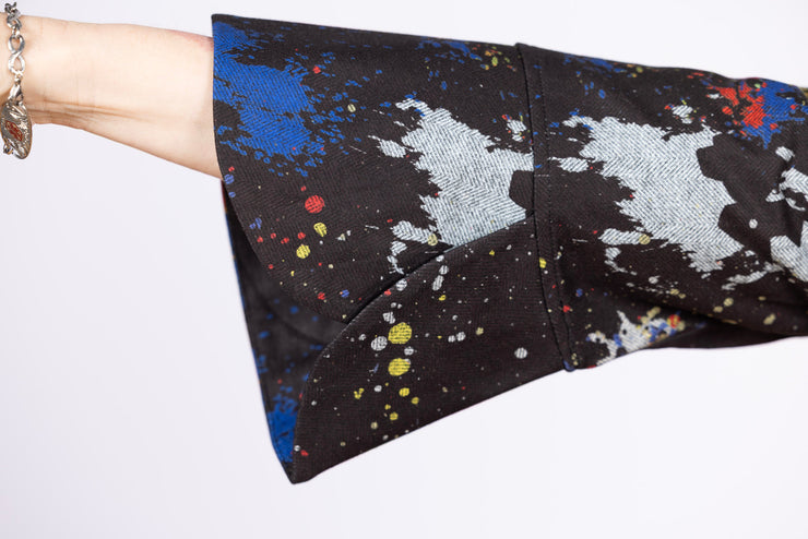 Splatter Paint Jacket Tulip Sleeve