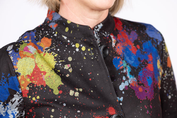 Splatter Paint Jacket Tulip Sleeve