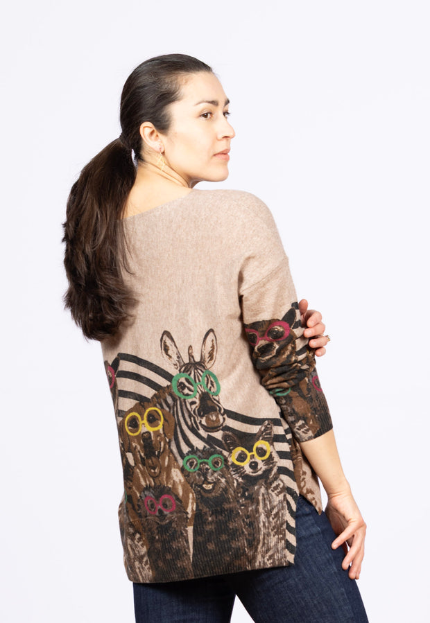 Dolman Sleeve Sweater Party Animals