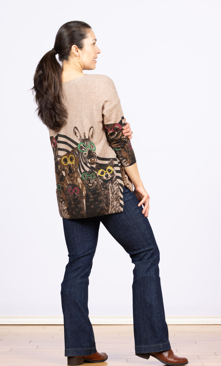 Dolman Sleeve Sweater Party Animals