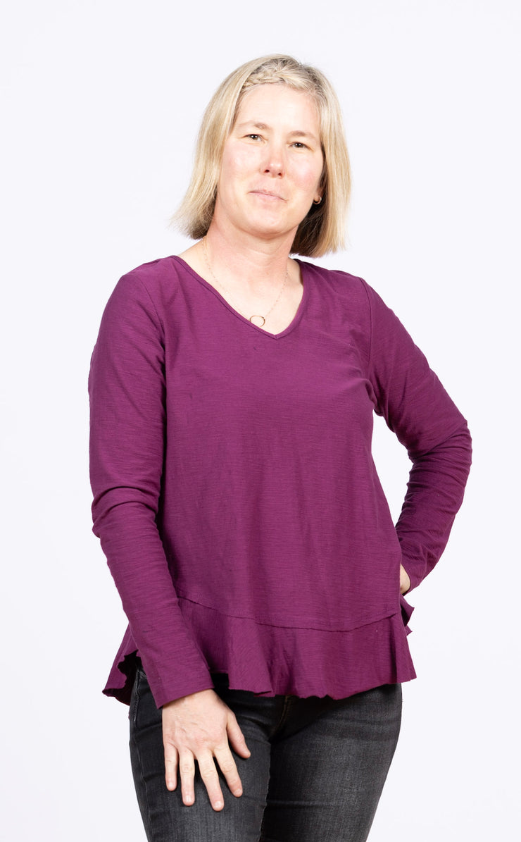 Jolie Tee Mulberry, Long Sleeve