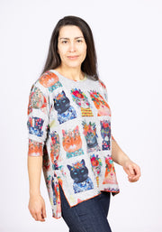Dolman Sleeve Fleece Frida Cats