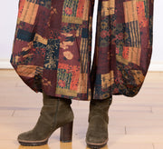 Lantern Pant Wine Print